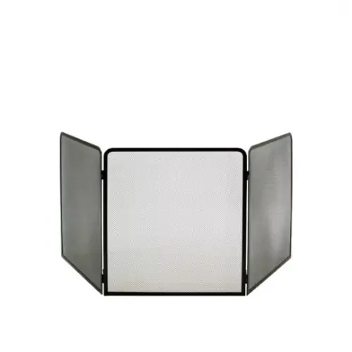 Super Prix Protection poêle en acier avec 3 volets - modèle TERZA - L.65/70/65xP.65xH.81 cm - noir - Dixneuf