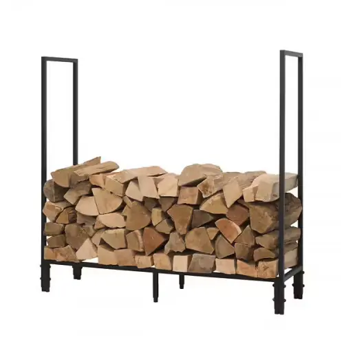 Range bûches pour l‘extérieur – modulable jusqu‘à 560kg de charge – modèle STOKER – acier noir – Dixneuf Bon Marché