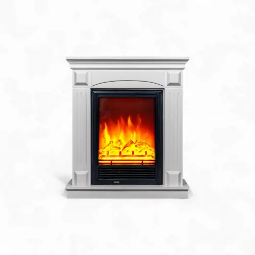 Cheminée électrique décorative – SANTORINI – 1800 W – télécommande – effet flamme LED – Blanc – DLC Home Prix Réduit