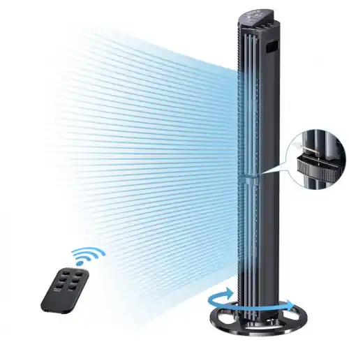 Ventilateur colonne 40 pouces noir - écran LED avec télécommande - DLC Home Dernière Chance