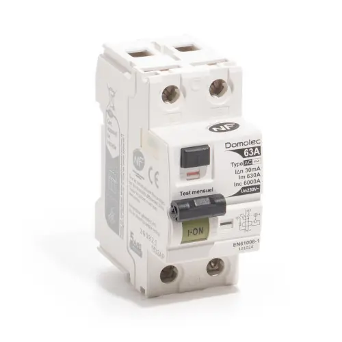 Interrupteur différentiel DOMOLEC 63 A type AC – DOMOLEC Produit De Marque