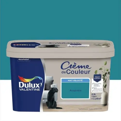 Vente Directe Peinture acapulco pour mur et boiserie Crème de couleur mat 2.5 l – DULUX VALENTINE