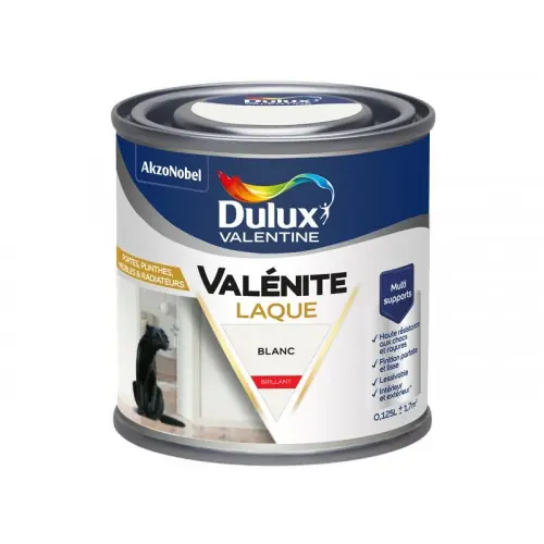 Promotion Saisonnière Peinture boiserie blanc brillant DULUX VALENTINE 0.125l - DULUX VALENTINE