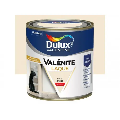 Prix Cassé Peinture boiserie blanc casse brillant DULUX VALENTINE Valenite 0.5l - DULUX VALENTINE
