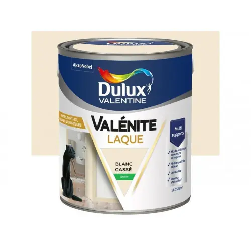 Peinture boiserie blanc casse satin DULUX VALENTINE Valenite 2l - DULUX VALENTINE Affaire À Saisir