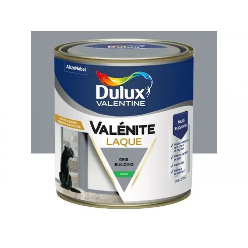 Meilleur Choix Peinture boiserie gris building satin DULUX VALENTINE Valenite 0.5l - DULUX VALENTINE