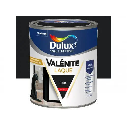 Peinture boiserie noir brillant DULUX VALENTINE Valenite 2l - DULUX VALENTINE Nouveauté