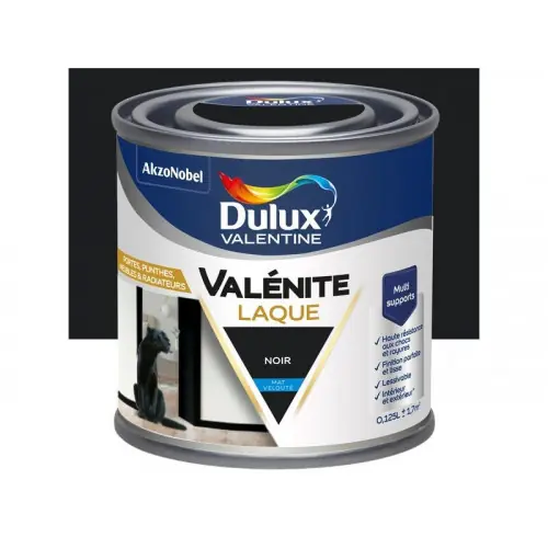 Prix Promo Peinture boiserie noir mat DULUX VALENTINE 0.125l - DULUX VALENTINE