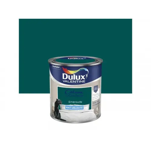 Vente Flash Peinture emeraude mur, boiserie Creme de couleur DULUX VALENTINE mat 0.5 l – DULUX VALENTINE