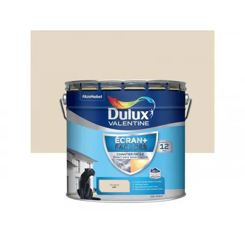 Satisfait Ou Remboursé Peinture extérieure façade Ecran+ DULUX VALENTINE ton pierre mat 10l - DULUX VALENTINE