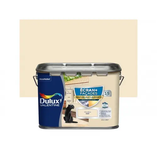 Peinture facade Ecran + multi-supports DULUX VALENTINE, meuliere, 2.5 l - DULUX VALENTINE Achat Immédiat