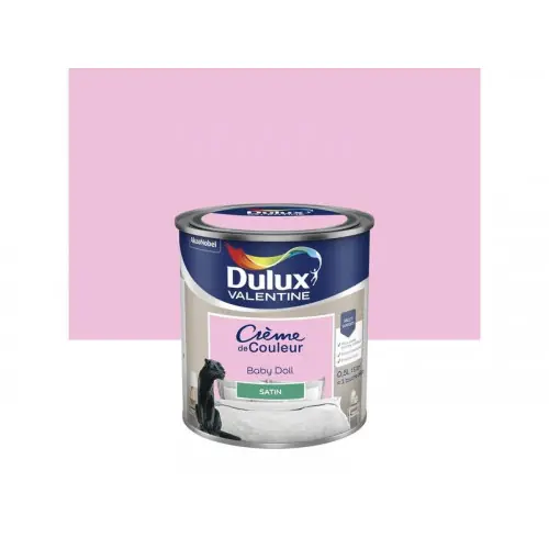 Achetez Aujourd&rsquo;hui Peinture mur, boiserie crème de couleur DULUX VALENTINE baby doll satiné 0.5L – DULUX VALENTINE