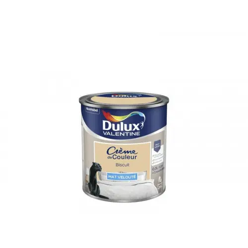 Retour Gratuit Peinture mur, boiserie crème de couleur DULUX VALENTINE biscuit mat 0.5L – DULUX VALENTINE