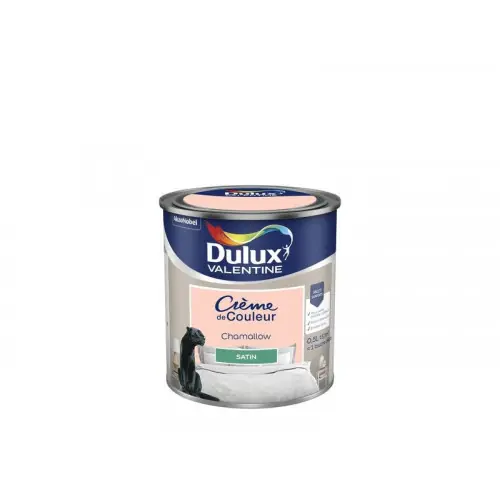 Jusqu'à Épuisement Des Stocks Peinture mur, boiserie crème de couleur DULUX VALENTINE chamallow satiné 0.5L - DULUX VALENTINE