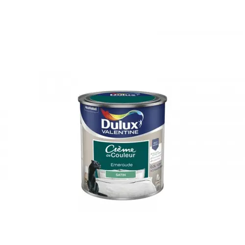 Commander Vite Peinture mur, boiserie crème de couleur DULUX VALENTINE émeraude satiné 0.5L - DULUX VALENTINE