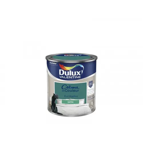 Peinture mur, boiserie crème de couleur DULUX VALENTINE eucalyptus satiné 0.5L - DULUX VALENTINE Populaire