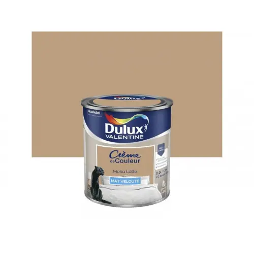 Bon Marché Peinture mur, boiserie crème de couleur DULUX VALENTINE mokaLatte mat 0.5L - DULUX VALENTINE