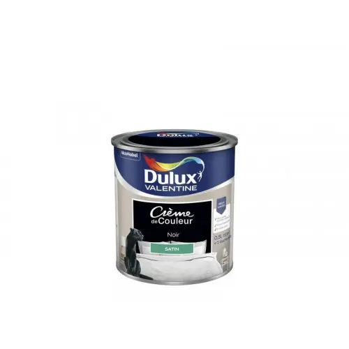 Peinture mur, boiserie crème de couleur DULUX VALENTINE noir satiné 0.5L - DULUX VALENTINE Offre Exclusive