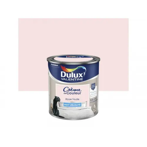 Commander Maintenant Peinture mur, boiserie Crème de couleur DULUX VALENTINE rose nude mat 0.5 L - DULUX VALENTINE