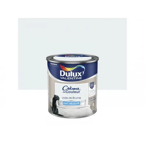 Nouveauté Peinture mur, boiserie Crème de couleur DULUX VALENTINE voile de brume mat 0.5 L - DULUX VALENTINE
