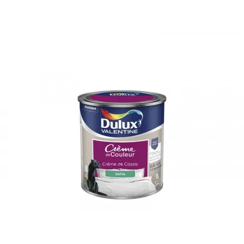 Peinture mur, boiserie et papier peint DULUX VALENTINE crème de cassis satiné 0.5L - DULUX VALENTINE Satisfait Ou Remboursé