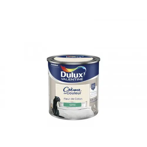 Peinture mur, boiserie et papier peint DULUX VALENTINE fleur de coton satiné 0.5L - DULUX VALENTINE Offre Limitée