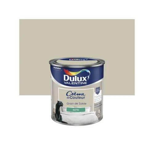 Retour Gratuit Peinture mur, boiserie et papier peint DULUX VALENTINE grain de sable satiné 0.5L - DULUX VALENTINE
