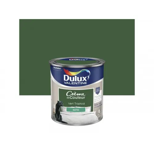 Peinture mur, boiserie et papier peint DULUX VALENTINE vert tropical satiné 0.5 - DULUX VALENTINE Bon Plan