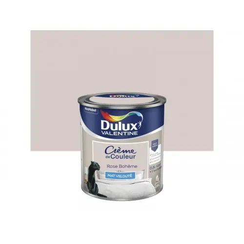 Peinture rose bohem mur et boiserie DULUX VALENTINE mat 0.5 l - DULUX VALENTINE Meilleur Choix