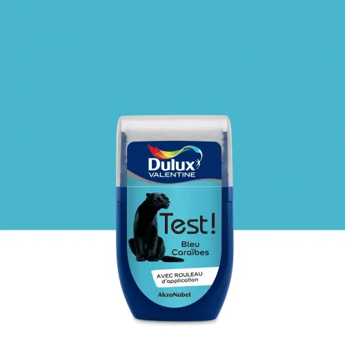 Testeur peinture Crème de couleur bleu caraibes satin 30 mL - DULUX VALENTINE - DULUX VALENTINE Offre Limitée