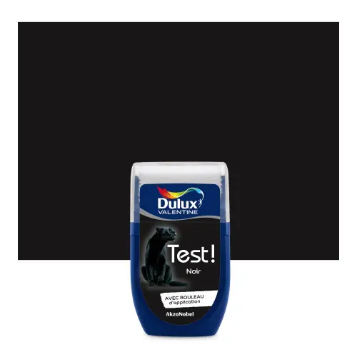 Testeur peinture Crème de couleur noir satin 30 mL - DULUX VALENTINE - DULUX VALENTINE Achetez Aujourd'hui