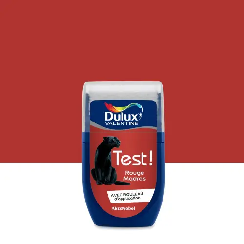 Vente Directe Testeur peinture Crème de couleur rouge madras satin 30 mL - DULUX VALENTINE - DULUX VALENTINE
