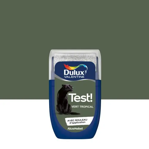 Quantité Limitée Testeur peinture Crème de couleur vert tropical satiné 30 mL - DULUX VALENTINE - DULUX VALENTINE
