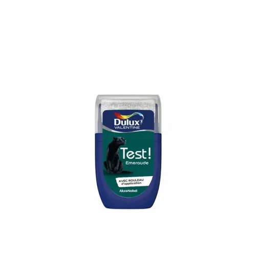Testeur peinture émeraude satiné crème de couleur DULUX VALENTINE 30 ml - DULUX VALENTINE Commander Vite