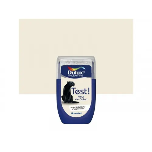 Testeur peinture fleur de coton satiné crème de couleur DULUX VALENTINE 30 ml - DULUX VALENTINE Acheter Direct