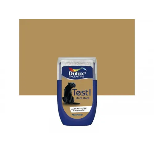 Must-Have Testeur peinture satiné, DULUX VALENTINE Crème de couleur, ocre doré, 30 ml - DULUX VALENTINE