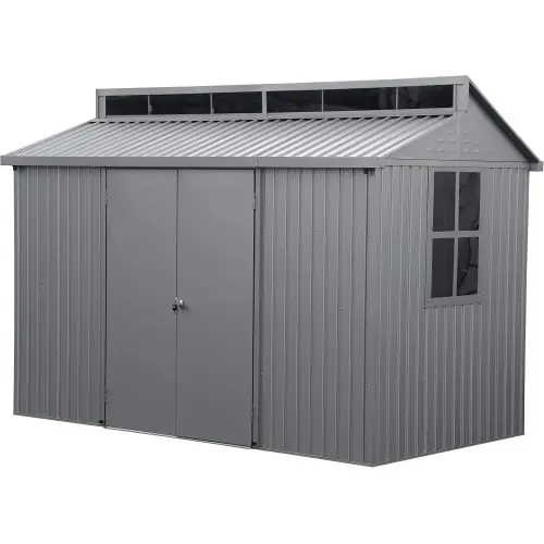 Prix Cassé Abri de jardin aluminium 10 x 6 avec lucarne – fenêtre latérale – surface 5,36 m² – Duramax