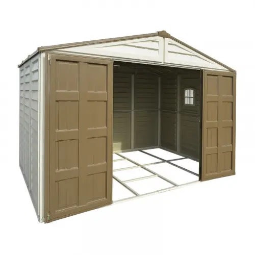Abri de jardin en PVC – woodbridge – 10×8 – 8m² – kit 1 fenêtre et kit fondation inclus – Duramax Dernier Modèle