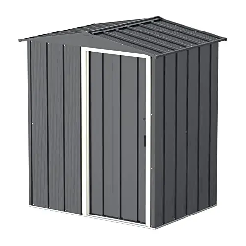 Abri de jardin métal – 1,96m² – kit ancrage – Anthracite – Duramax Meilleur Prix