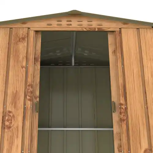 Abri de jardin métal imitation bois – 2,48m² – Duramax Meilleur Prix
