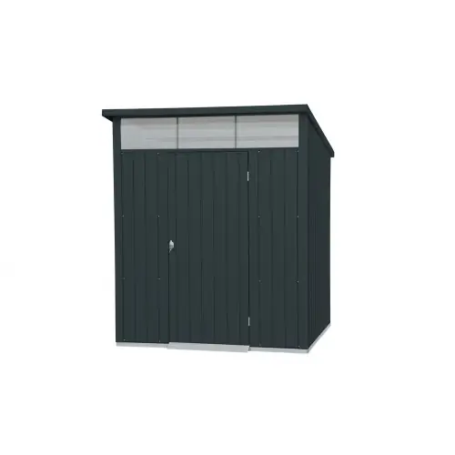 Abri de jardin métal MODERN – 3,32m² – Mono pente – Anthracite – Duramax Commander Maintenant