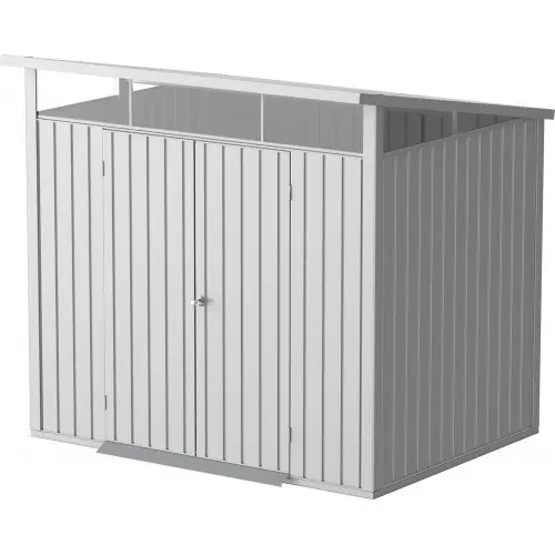 Acheter En Ligne Abri de jardin métal MODERN - 4,45m² - Mono pente - Aluminium blanc - Duramax