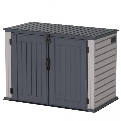 Abri de rangement extérieur – 2100 L – PVC et métal – grande capacité sans entretien – Duramax Nouvel Arrivage