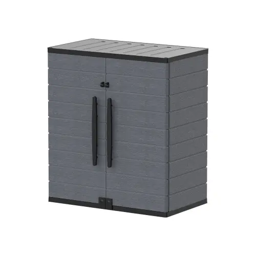 Livraison Express Armoire de rangement version basse - Gris - Duramax