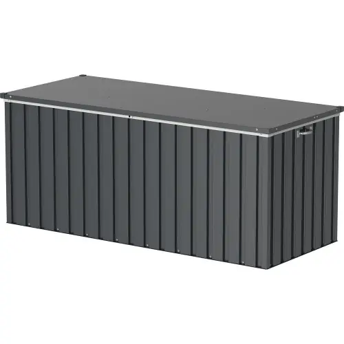 Certifié Coffre de rangement métal 1,27m² - 1,74 x 0,73 m - Anthracite - Duramax