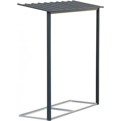 Retour Gratuit Extension auvent 2 x 6 pour abri métal - acier galvanisé anthracite - surface 1,04 m² - Duramax