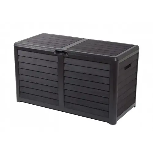 Coffre de jardin polypropylène, Baya gris anthracite, l.117 x H.65 x P.55 cm – EDA Dernier Modèle