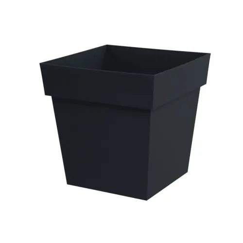 Pot Plastique Toscane L.39 X L.39 X H.39 Cm Gris Anthracite - EDA Acheter En Ligne
