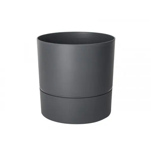 Pot Rond Polypropylène Aquaduo Diam.28.5 Cm Gris Anthracite - EDA Marque