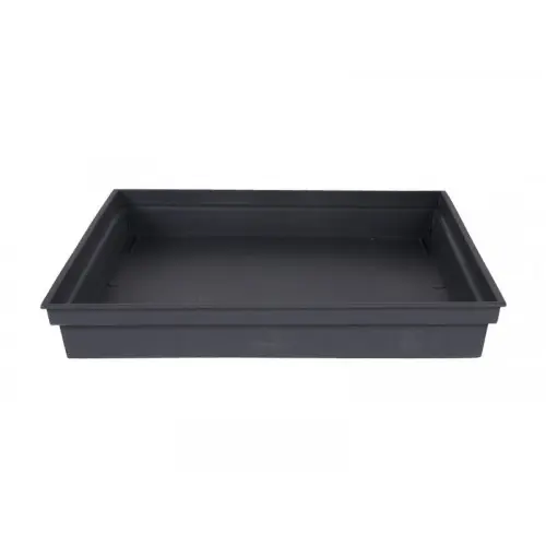 Marque Soucoupe Plastique L.26.7 X L.26.7 X H.3.8 Cm Anthracite - EDA